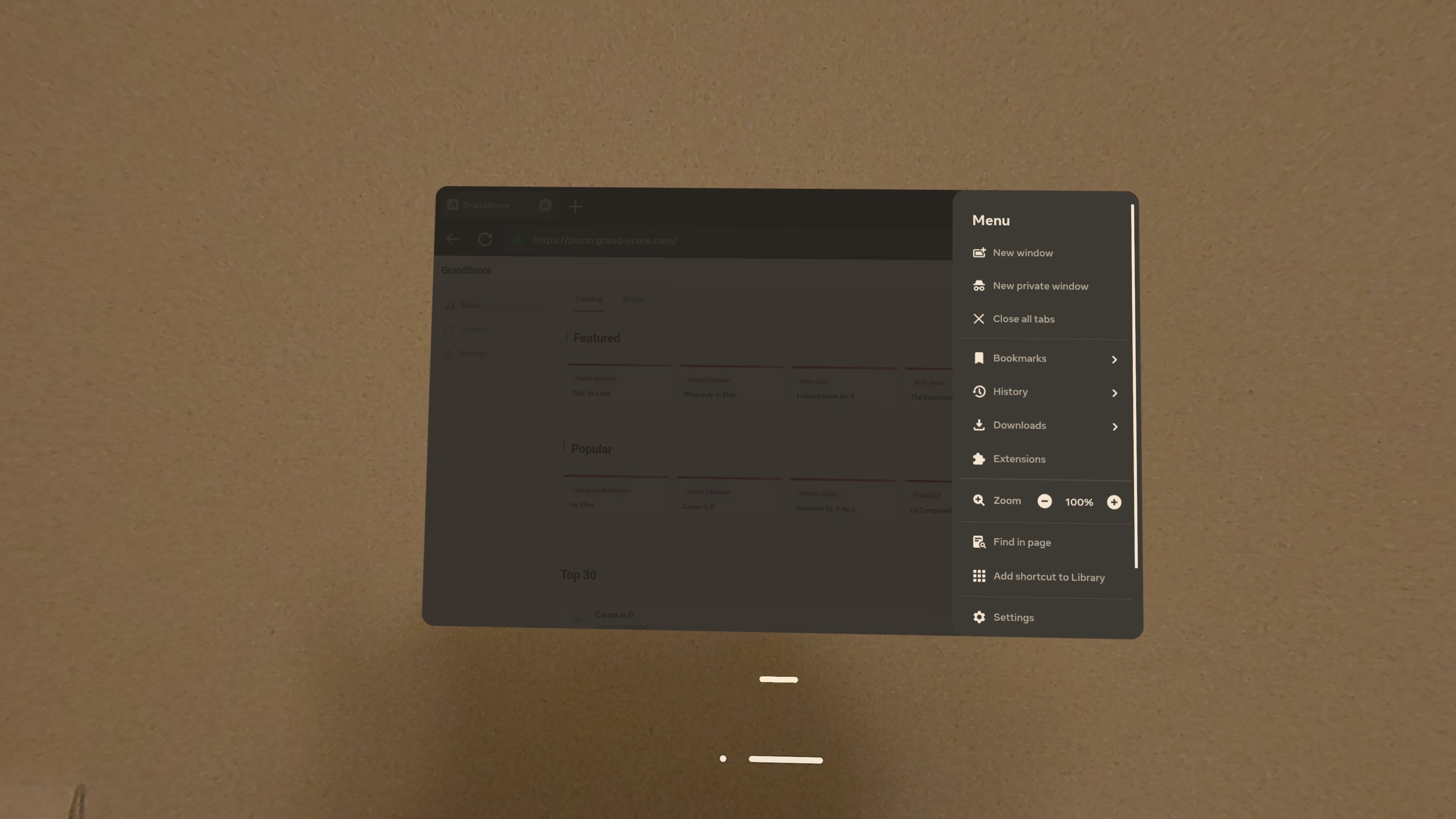 Add shortcut to Library